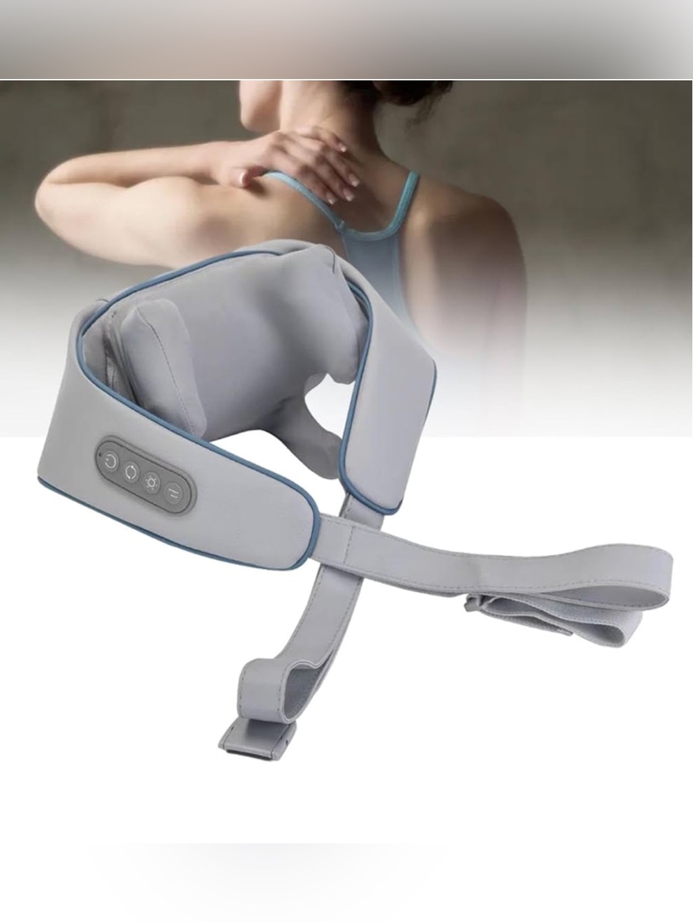 Wireless Neck & Shoulder Massager - Light Gray